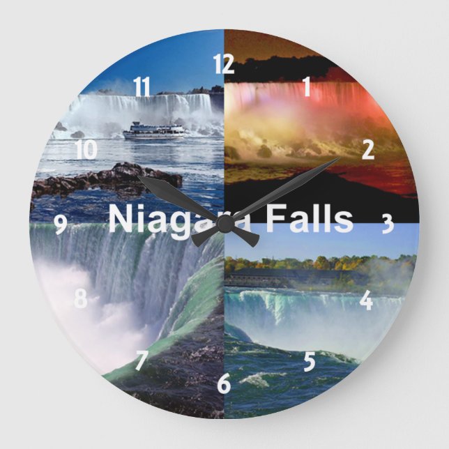 Niagara Falls New York Foto Views Große Wanduhr (Vorderseite)
