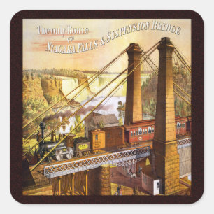 Niagara Falls New York Fotoansichten Quadratischer Aufkleber