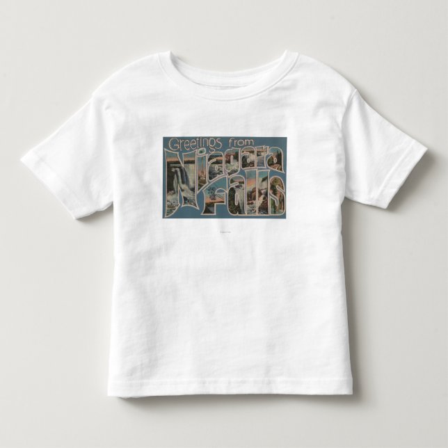 Niagara Falls, New York - große Buchstabe-Szenen 4 Kleinkind T-shirt (Vorderseite)