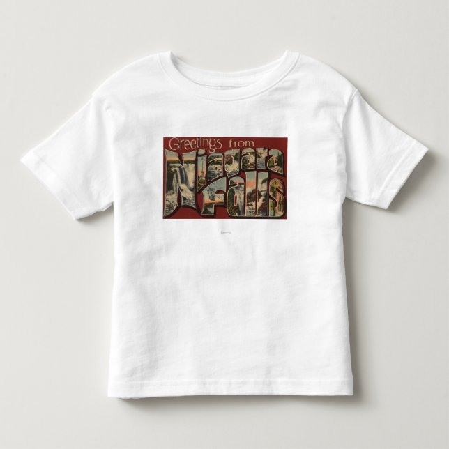 Niagara Falls, New York - große Buchstabe-Szenen 5 Kleinkind T-shirt (Vorderseite)