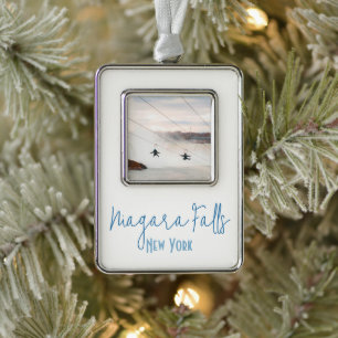 Niagara Falls, New York Reiseandenken Rahmen-Ornament Silber