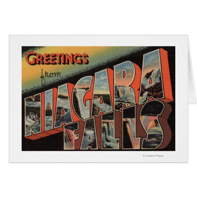 Niagara Falls, New York - Scènes de grandes lettre (Devant horizontal)