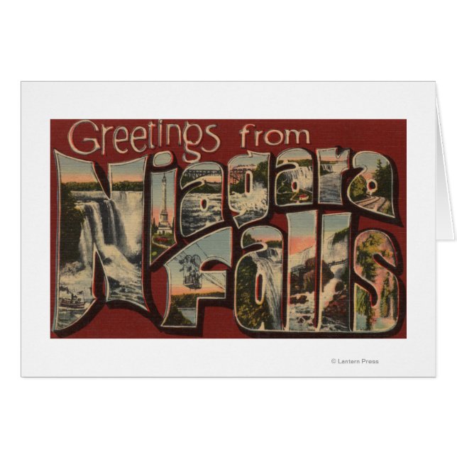 Niagara Falls, New York - Scènes de grandes lettre (Devant horizontal)