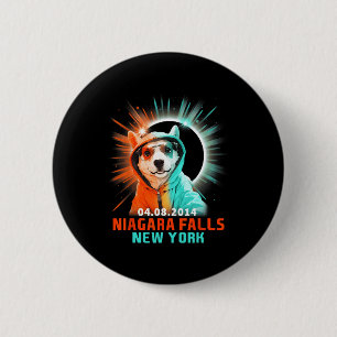 Niagara Falls New York Total Solar Eclipse 2024 Button