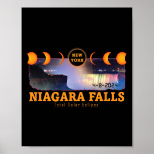 Niagara Falls New York Total Solar Eclipse Souveni Poster