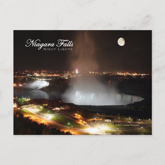 Niagara Falls Night Lights Postkarte (Vorderseite)