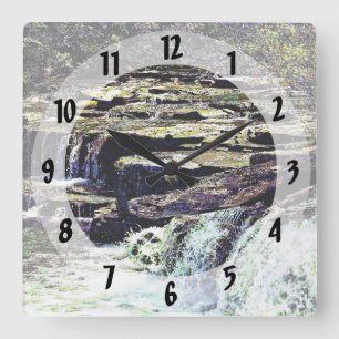 Niagara Falls NY - Ansicht von Luna-Insel Quadratische Wanduhr