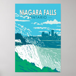 Niagara Falls Ontario Reise Kunst Vintage Poster