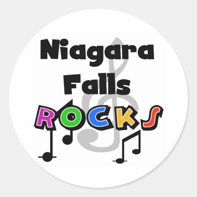 Niagara Falls Rocks Runder Aufkleber (Vorderseite)