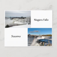 Niagara Falls Seasons Postcard