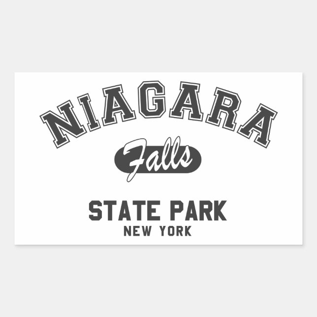 Niagara Falls Staat Park, New York Rechteckiger Aufkleber (Vorderseite)