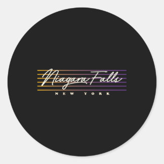 Niagara Falls Style New York Runder Aufkleber