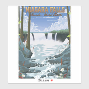 Niagara Falls Travel Poster Aufkleber