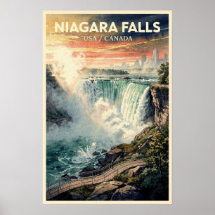 Niagara Falls Vintage Reise Poster