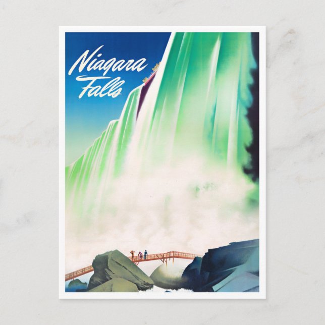 Niagara Falls Vintage Reise Postkarte (Vorderseite)