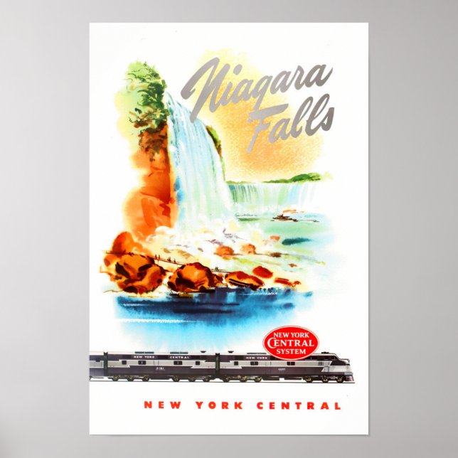 Niagara Falls Vintage Reiseplakat Poster (Vorne)