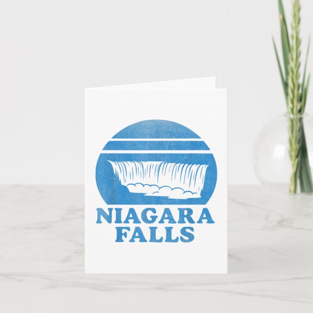 Niagara Falls Wasserfall Retro Souvenir Tourist Gi Karte (Vorderseite)