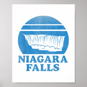 Niagara Falls Wasserfall Retro Souvenir Tourist Gi Poster