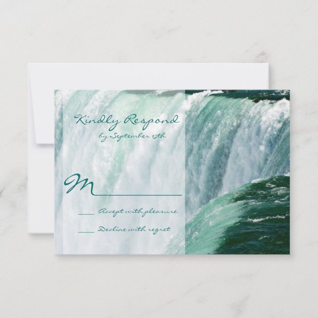 Niagara Falls Waterfall Outdoor Wedding RSVP Cards (Vorderseite)