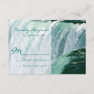 Niagara Falls Waterfall Outdoor Wedding RSVP Cards Karte