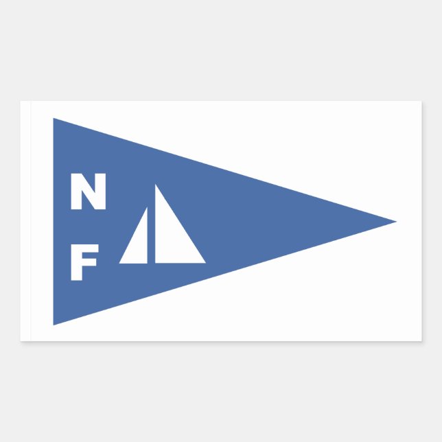 Niagara Falls Yacht Club Burgee Rectangle Sticker (Vorderseite)