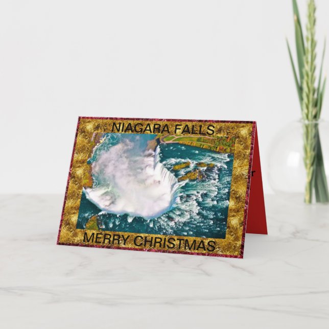 Niagara- Fallsluftschuß Weihnachtskarte Feiertagskarte (Vorderseite)