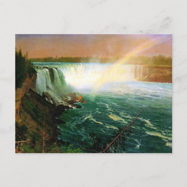 Niagara fällt Malerin Albert Bierstadt Postkarte (Vorderseite)