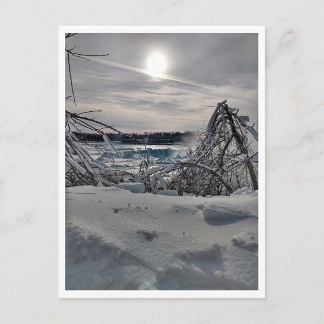 Niagara im Winter Postkarte (Vorderseite)