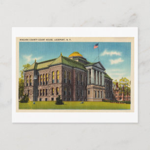 Niagara Landkreis Court House, Lockport, New York Postkarte