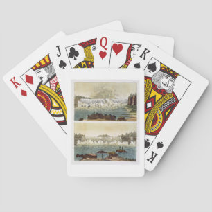 Niagarafälle, 1818 (Farbgravur) Spielkarten