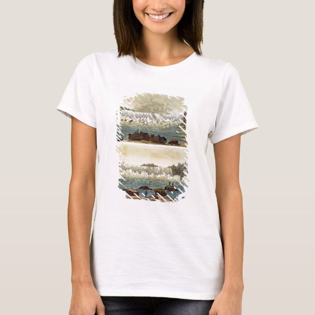 Niagarafälle, 1818 (Farbgravur) T-Shirt (Vorderseite)