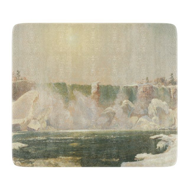 Niagarafälle im Winter (Eis im Wasser) Schneidebrett (Vorderseite)