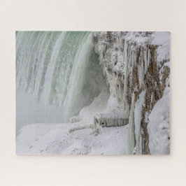 Niagarafälle im Winter-Foto gefroren
