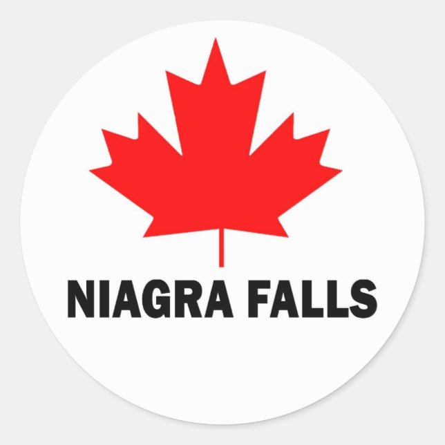 Niagra Falls Runder Aufkleber (Vorderseite)