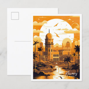 Niamey Niger Africa Travel Place Illustration Postkarte