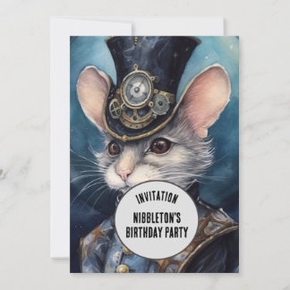 Nibbleton-Steampunk-Tier benutzerdefinierter Name Einladung