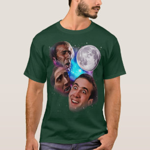 Nic Cage Howl auf dem Mond T-Shirt