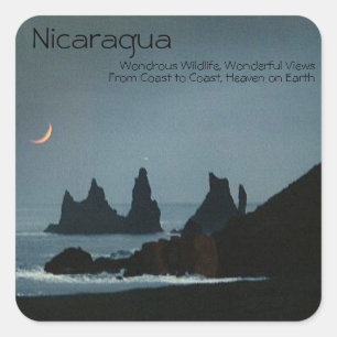 Nicaragua-Aufkleber Quadratischer Aufkleber