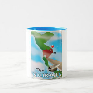 Nicaragua By Air Urlaubsposter Zweifarbige Tasse
