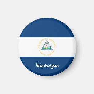 Nicaragua Fahne & Amerika - Reise-/Sportfans Magnet