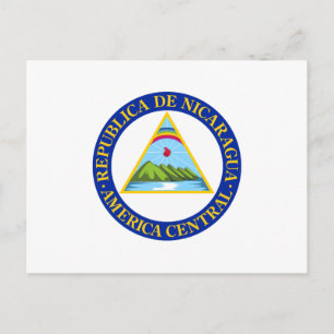 NICARAGUA - Fahne/Emblem/Wappen/Symbol Postkarte