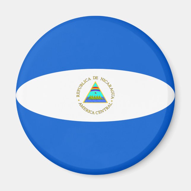 Nicaragua Fisheye Flag Magnet (Vorne)