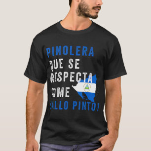 Nicaragua Flag Camiseta Nicaraguan Mujer Pinolera T-Shirt