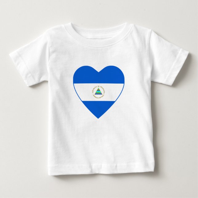 Nicaragua Flag Herz T - Shirt (Vorderseite)