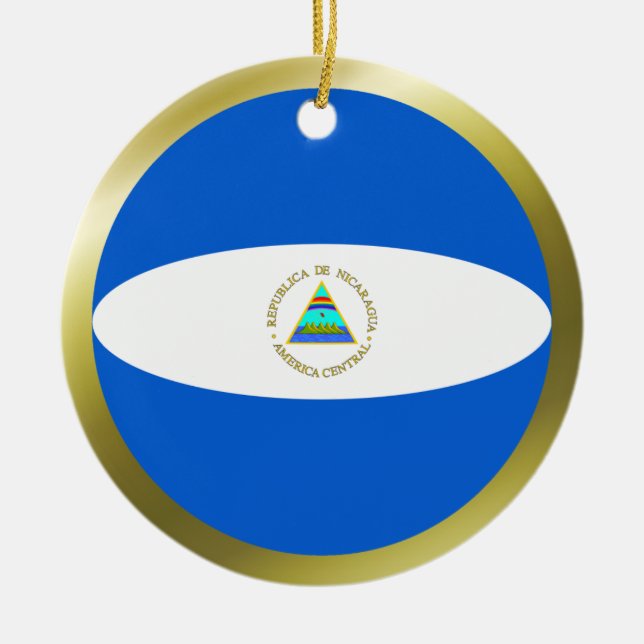 Nicaragua Flag Ornament (Vorne)