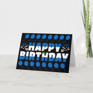 Nicaragua Flag Patriotic Birthday Karte