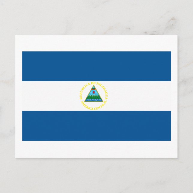 Nicaragua Flag Postcard Postkarte (Vorderseite)