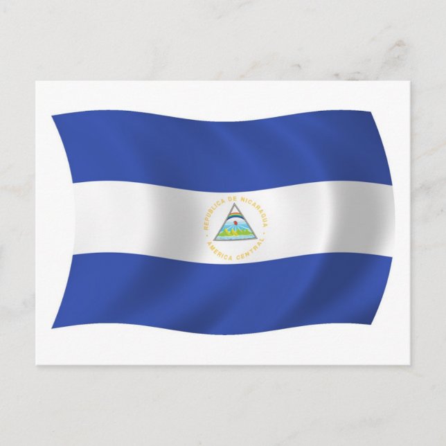 Nicaragua Flag Postcard Postkarte (Vorderseite)