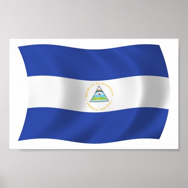 Nicaragua Flag Poster Print (Vorne)