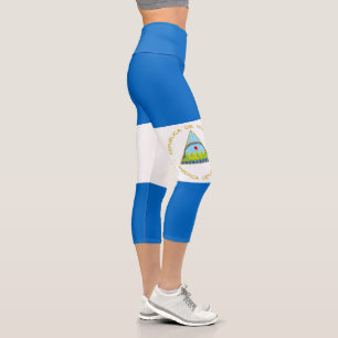 Nicaragua-Flagge Capri Leggings